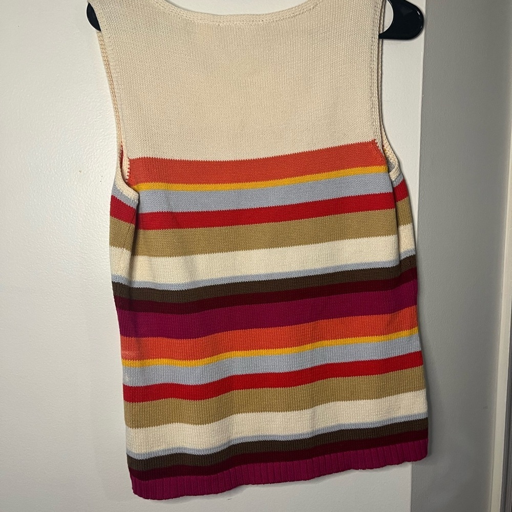 Liz Claiborne Cream and Red Knit Top - Picture 5 of 5